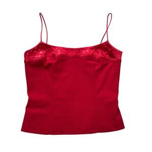 Maria Bianca Nero red cropped tank top size M